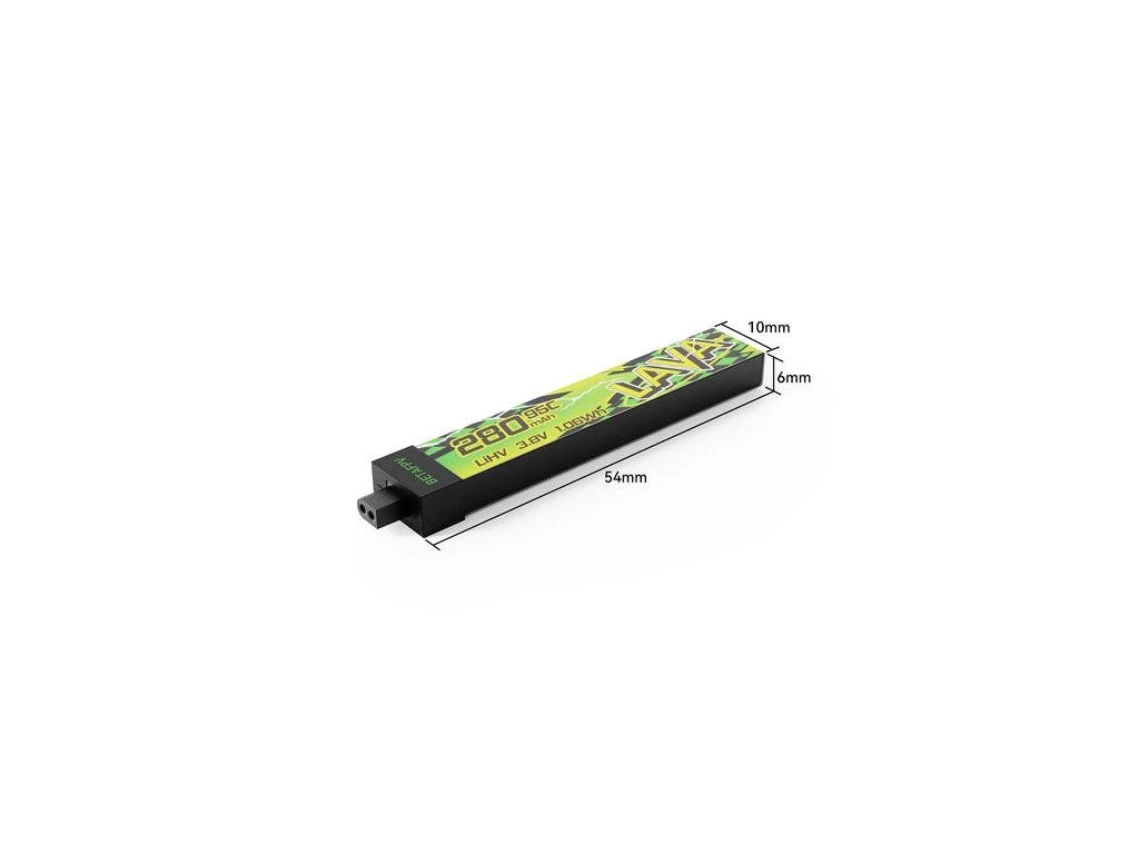 BetaFPV LAVA II LiHv 1S 280mAh 95C 5vnt.