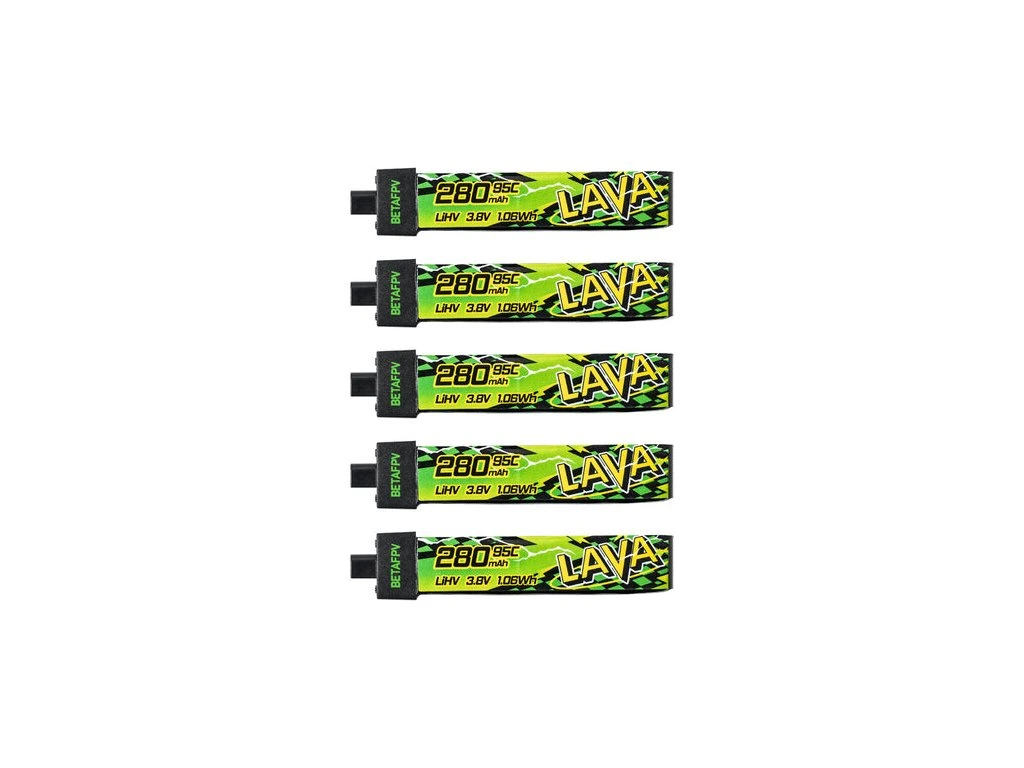 BetaFPV LAVA II LiHv 1S 280mAh 95C 5vnt. - Image 2